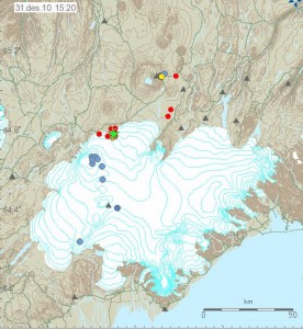 Skjálftar við Bárðarbungu og Kistufell